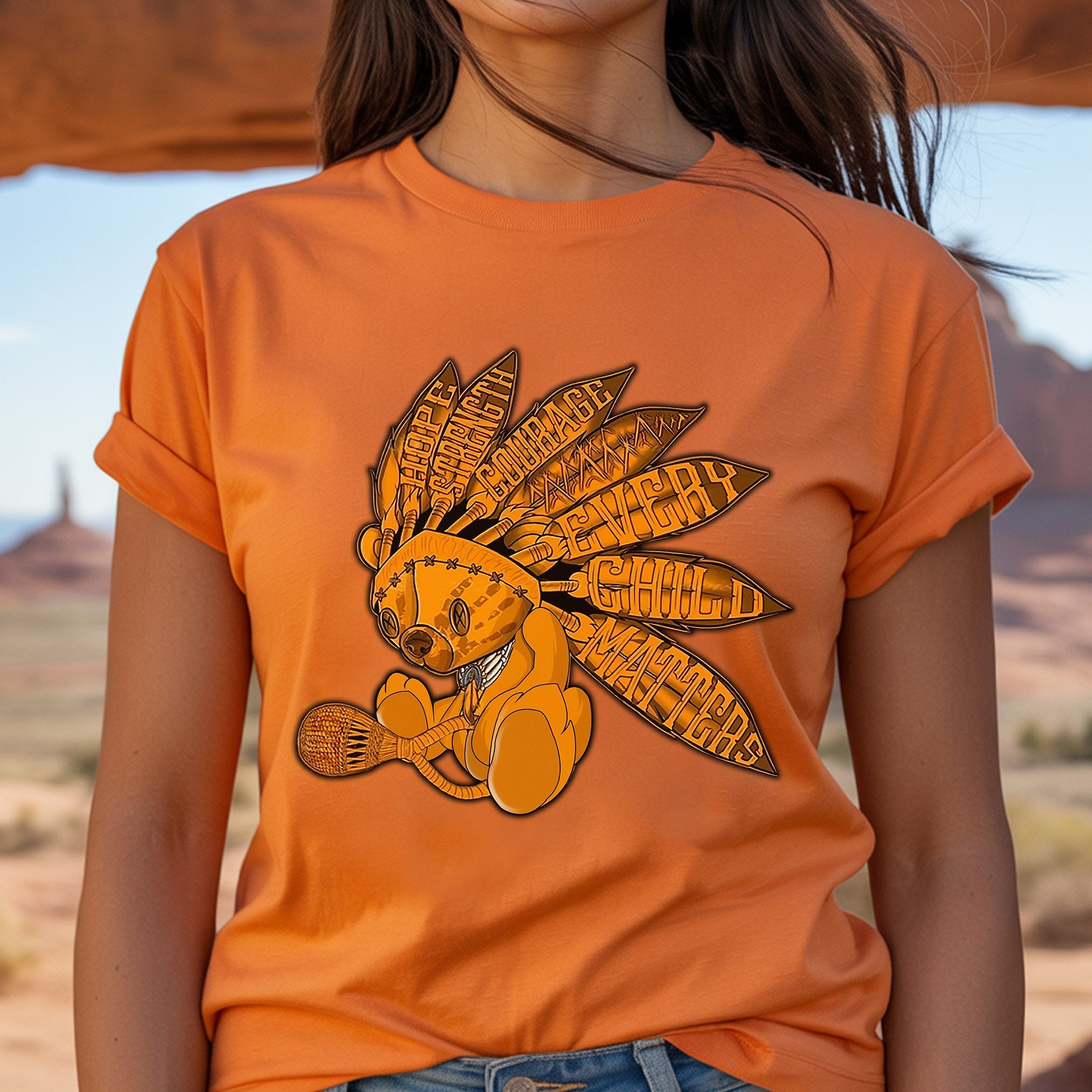 Every Child Matters Feather Indigenous Unisex T-Shirt/Hoodie/Sweatshirt 073
