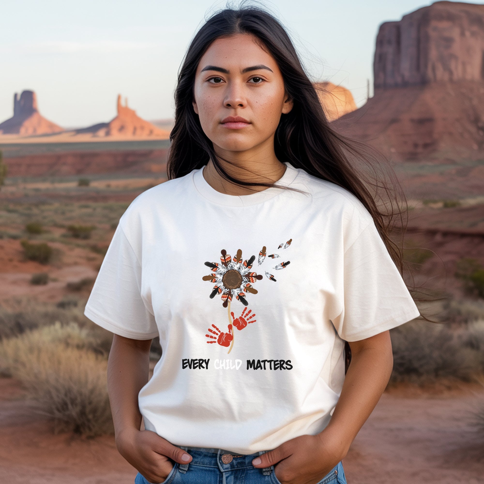 Every Child Matters Feathered Spirit Native American Unisex T-Shirt/Hoodie/Sweatshirt 176