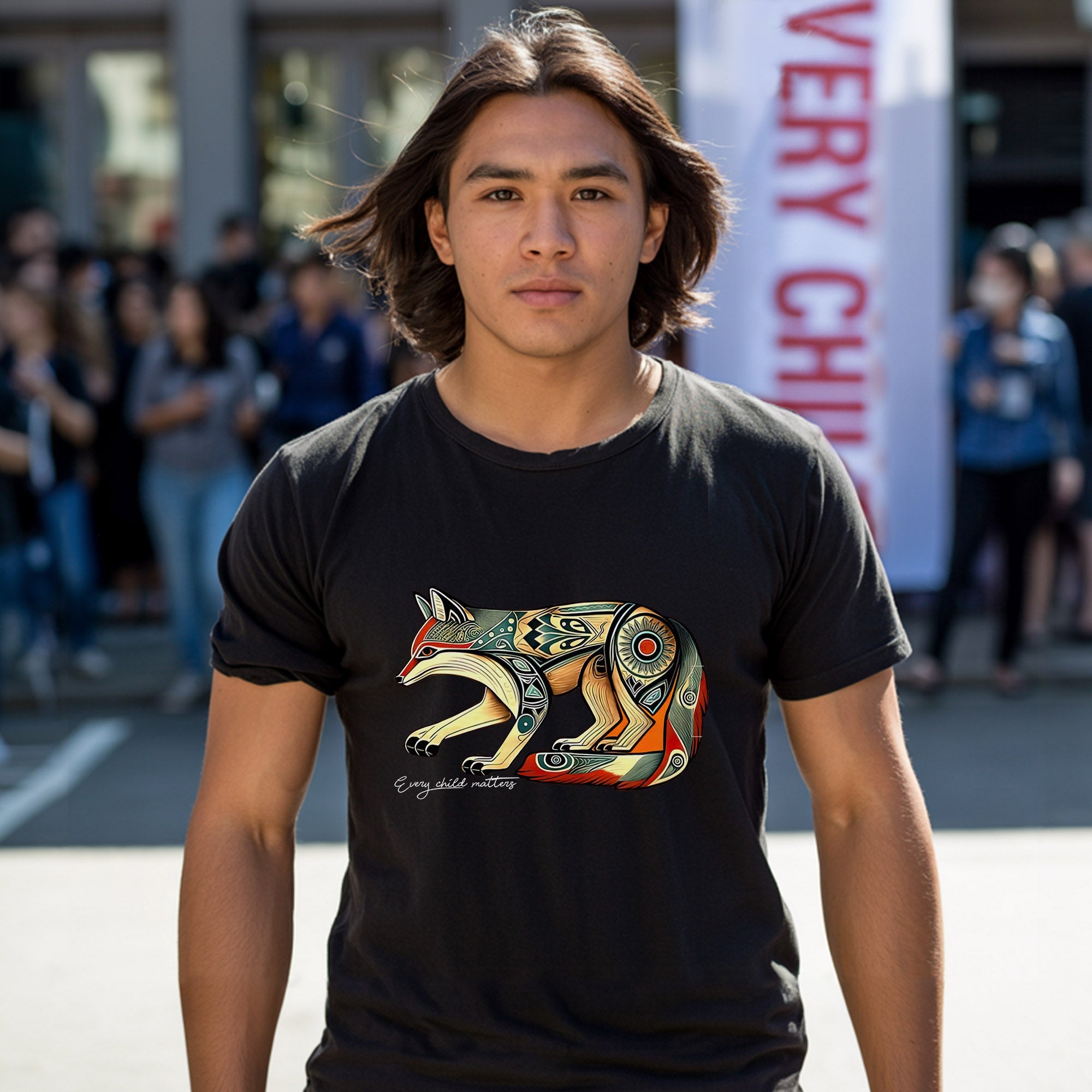Every Child Matters Native Fox Totem Native American Unisex T-Shirt/Hoodie/Sweatshirt 174