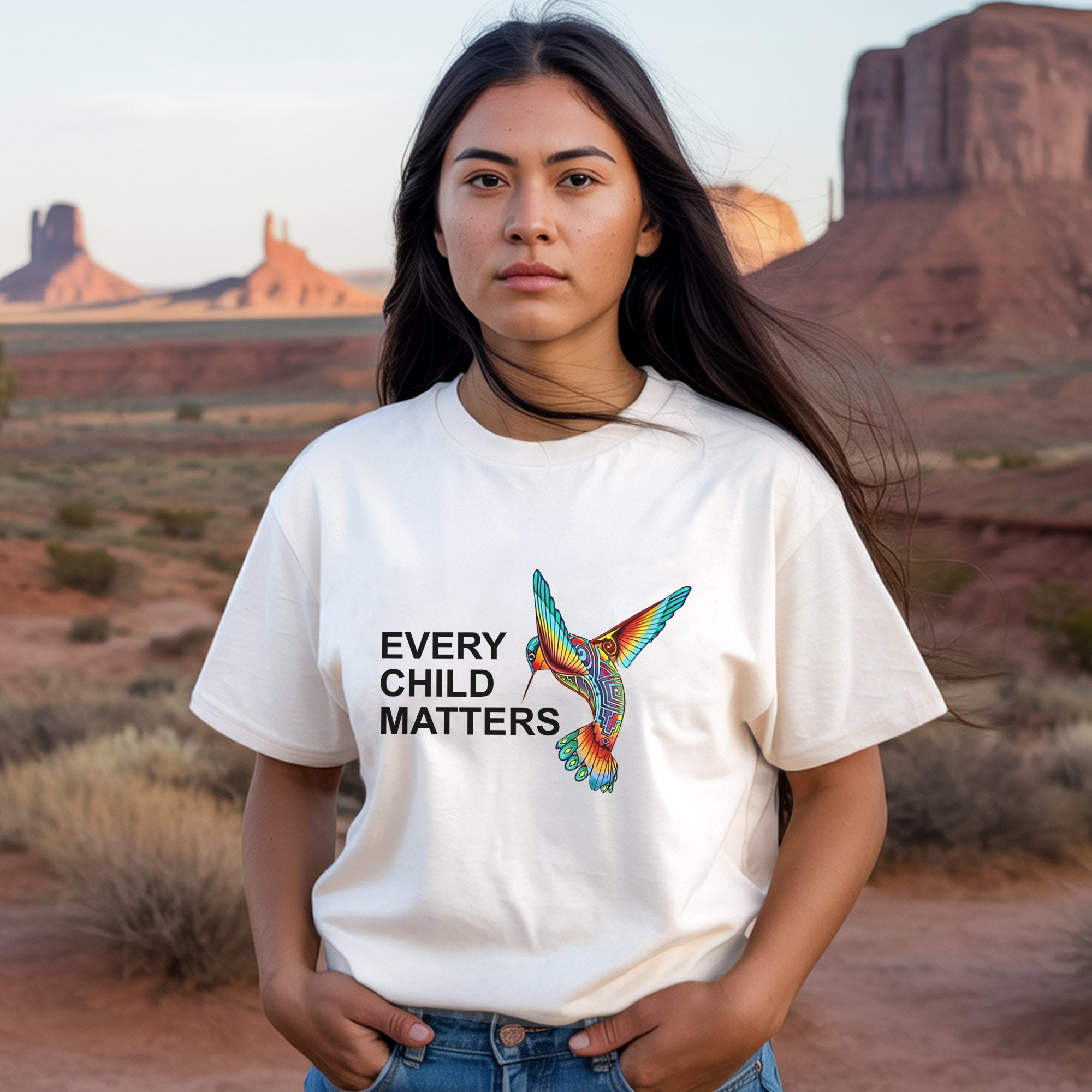 Every Child Matters Hummingbird Serenity Native American Unisex T-Shirt/Hoodie/Sweatshirt 180