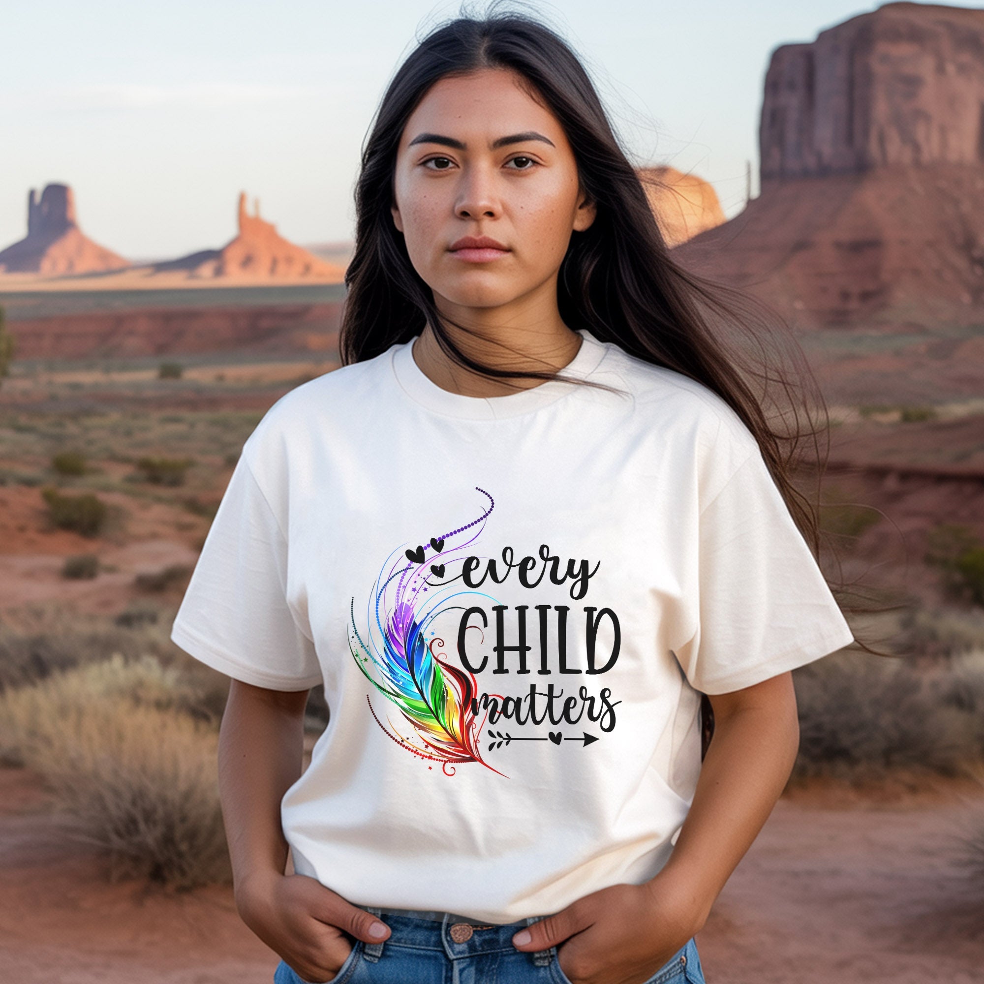 Every Child Matters Native Feathers Native American Unisex T-Shirt/Hoodie/Sweatshirt 186