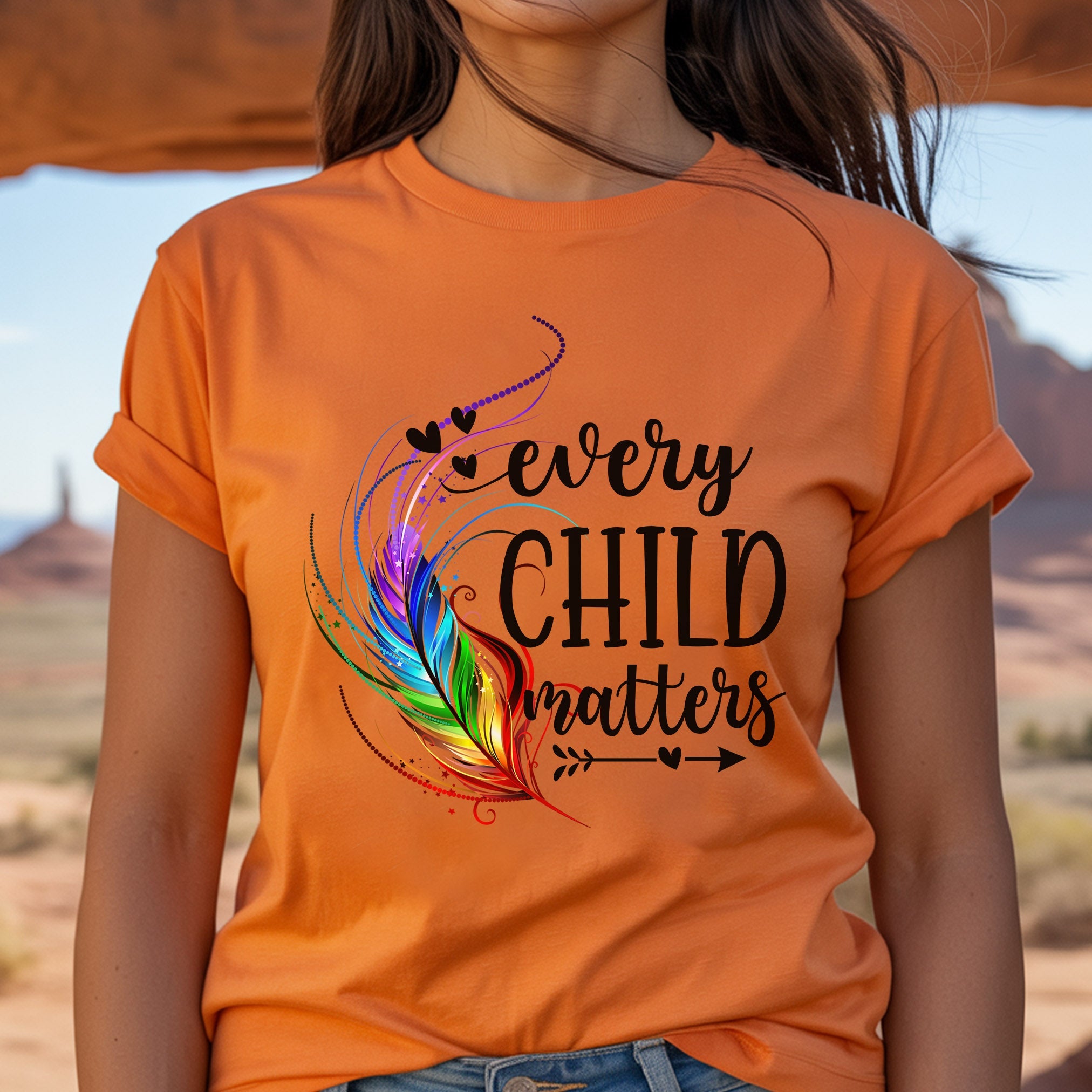 Every Child Matters Native Feathers Native American Unisex T-Shirt/Hoodie/Sweatshirt 186