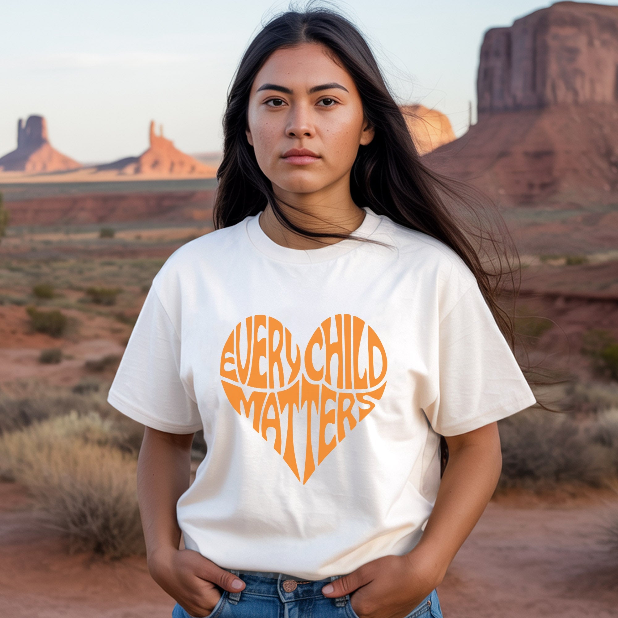Every Child Matters Native Children Cared By Heart Native American Unisex T-Shirt/Hoodie/Sweatshirt 188