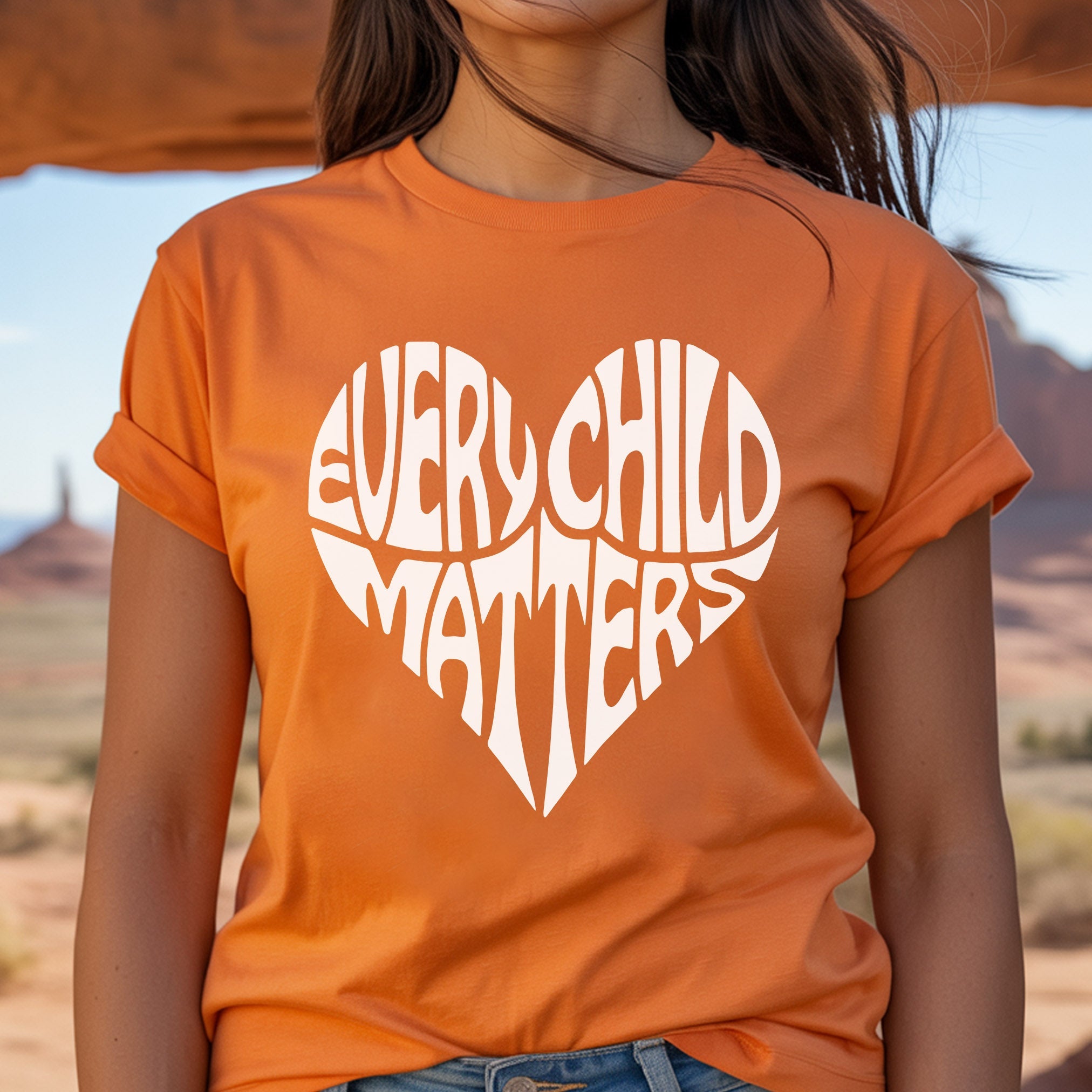 Every Child Matters Native Children Cared By Heart Native American Unisex T-Shirt/Hoodie/Sweatshirt 188