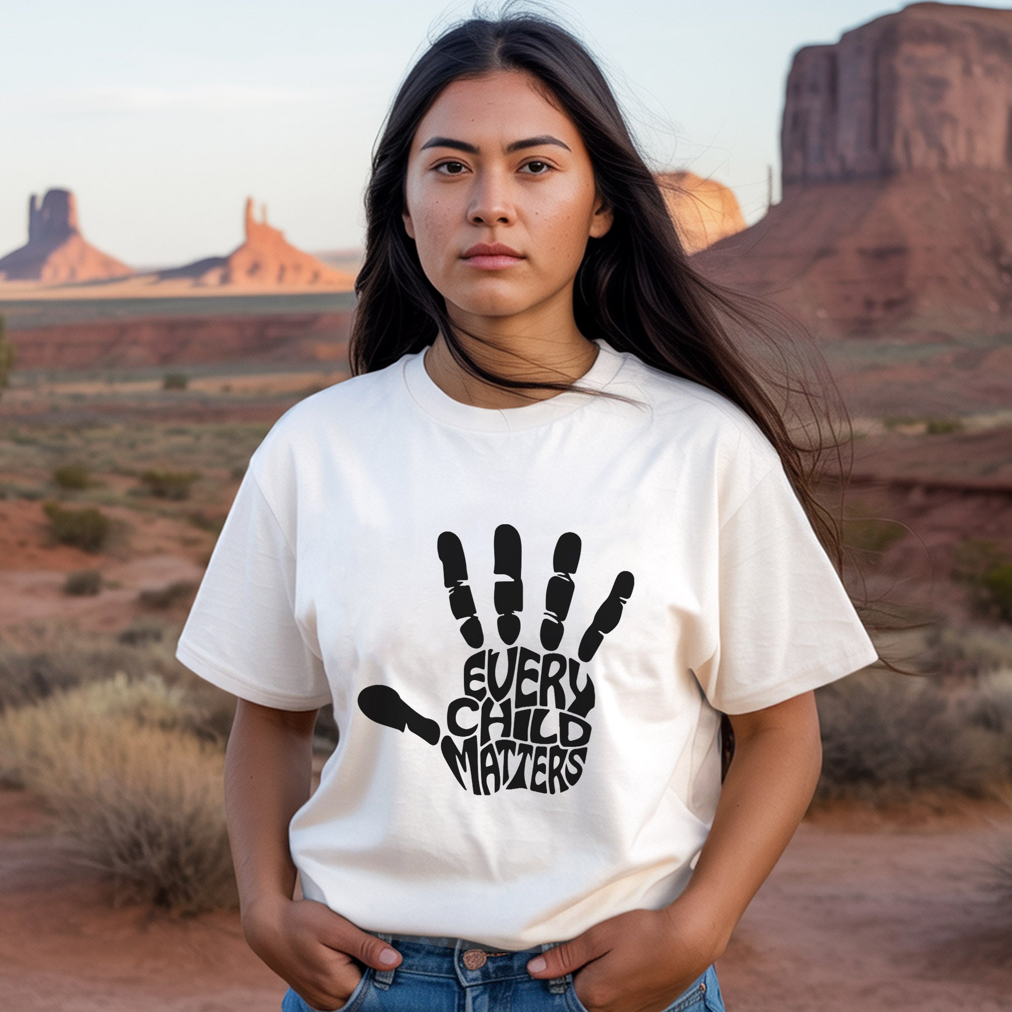 Every Child Matters Handprint Typography Unisex T-Shirt/Hoodie/Sweatshirt 190