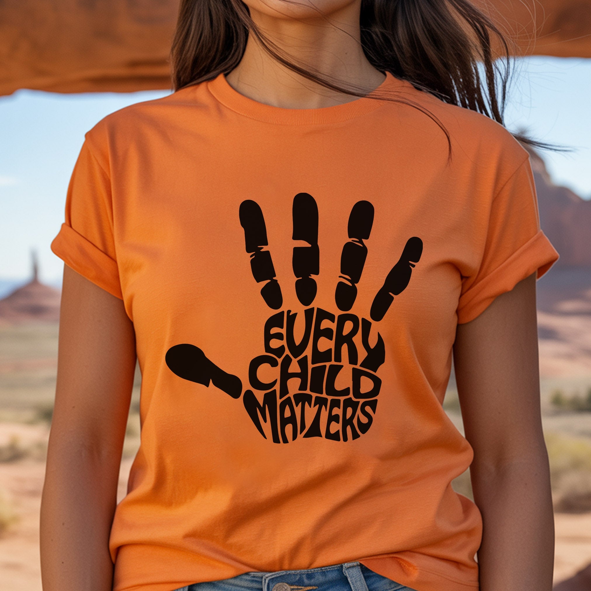 Every Child Matters Handprint Typography Unisex T-Shirt/Hoodie/Sweatshirt 190