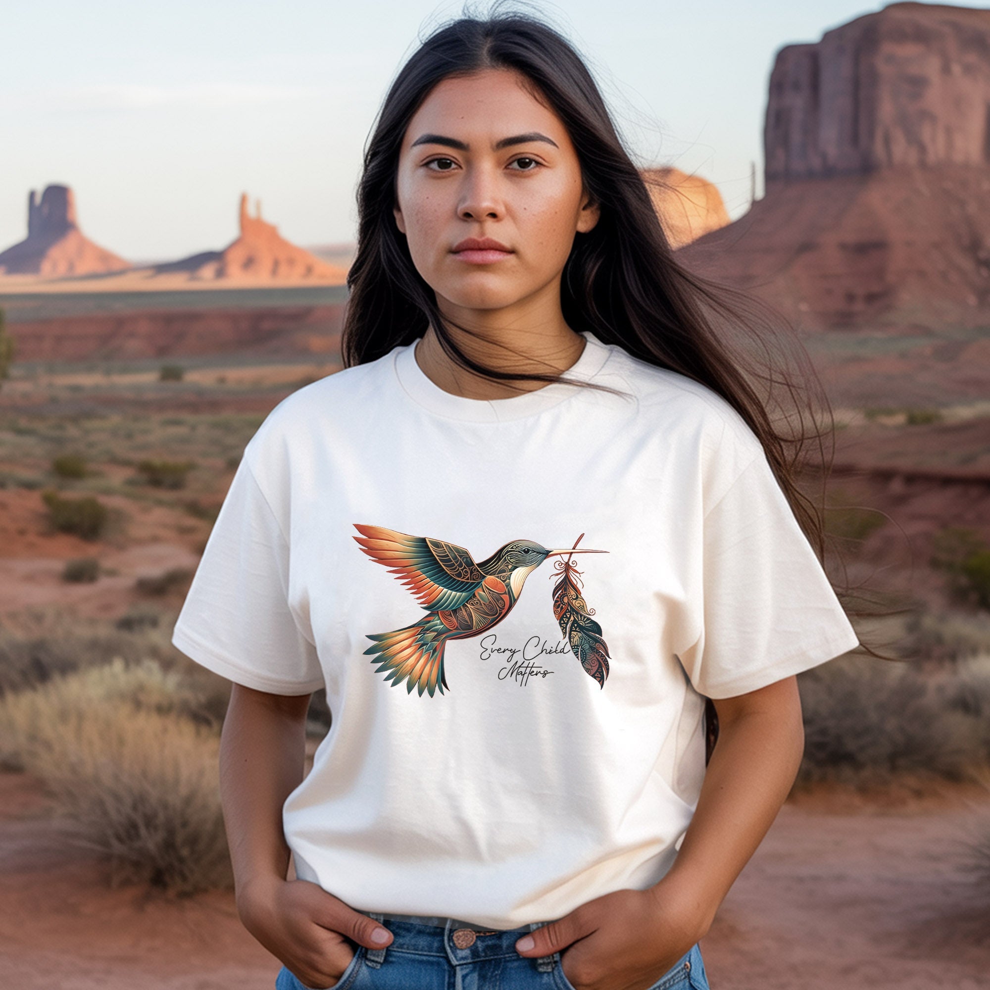 Every Child Matters Hummingbird Feather Native American Unisex T-Shirt/Hoodie/Sweatshirt 191