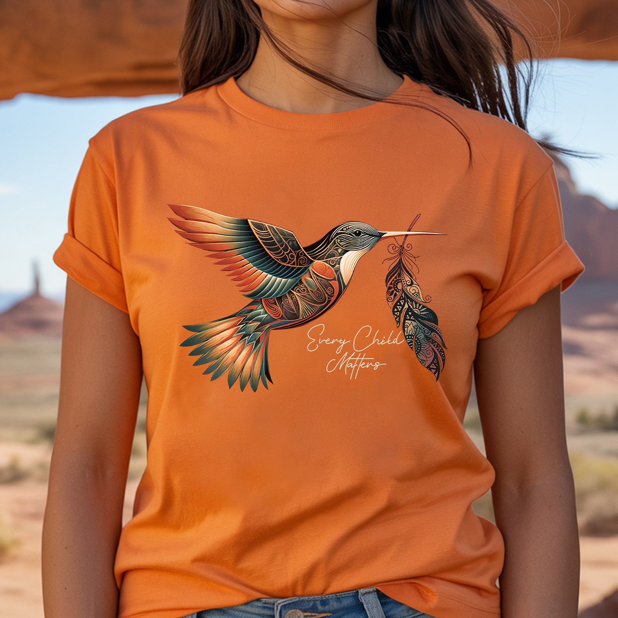 Every Child Matters Hummingbird Feather Native American Unisex T-Shirt/Hoodie/Sweatshirt 191