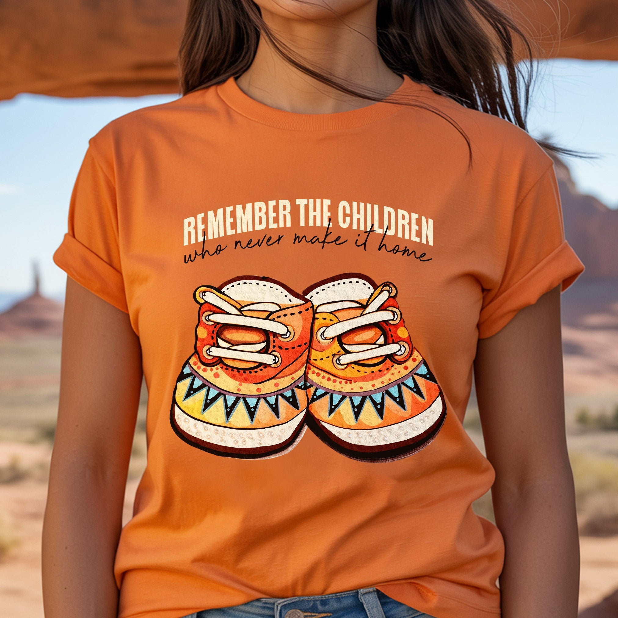 Every Child Matters Remember The Children Orange Shoes Unisex T-Shirt/Hoodie/Sweatshirt 200
