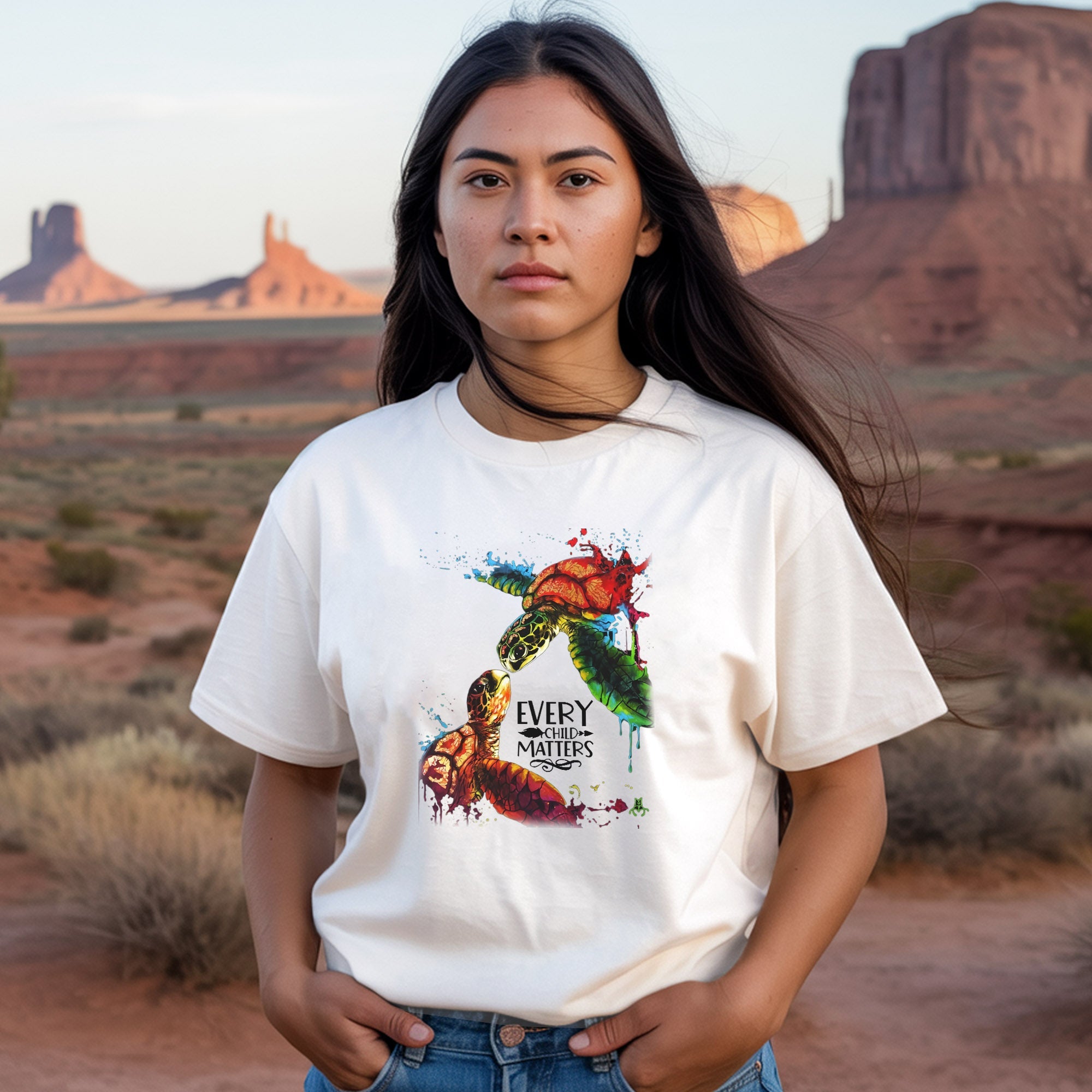 Every Child Matters Shirt Artistic Turtle Style For Orange Shirt Day Unisex T-Shirt/Hoodie/Sweatshirt 230