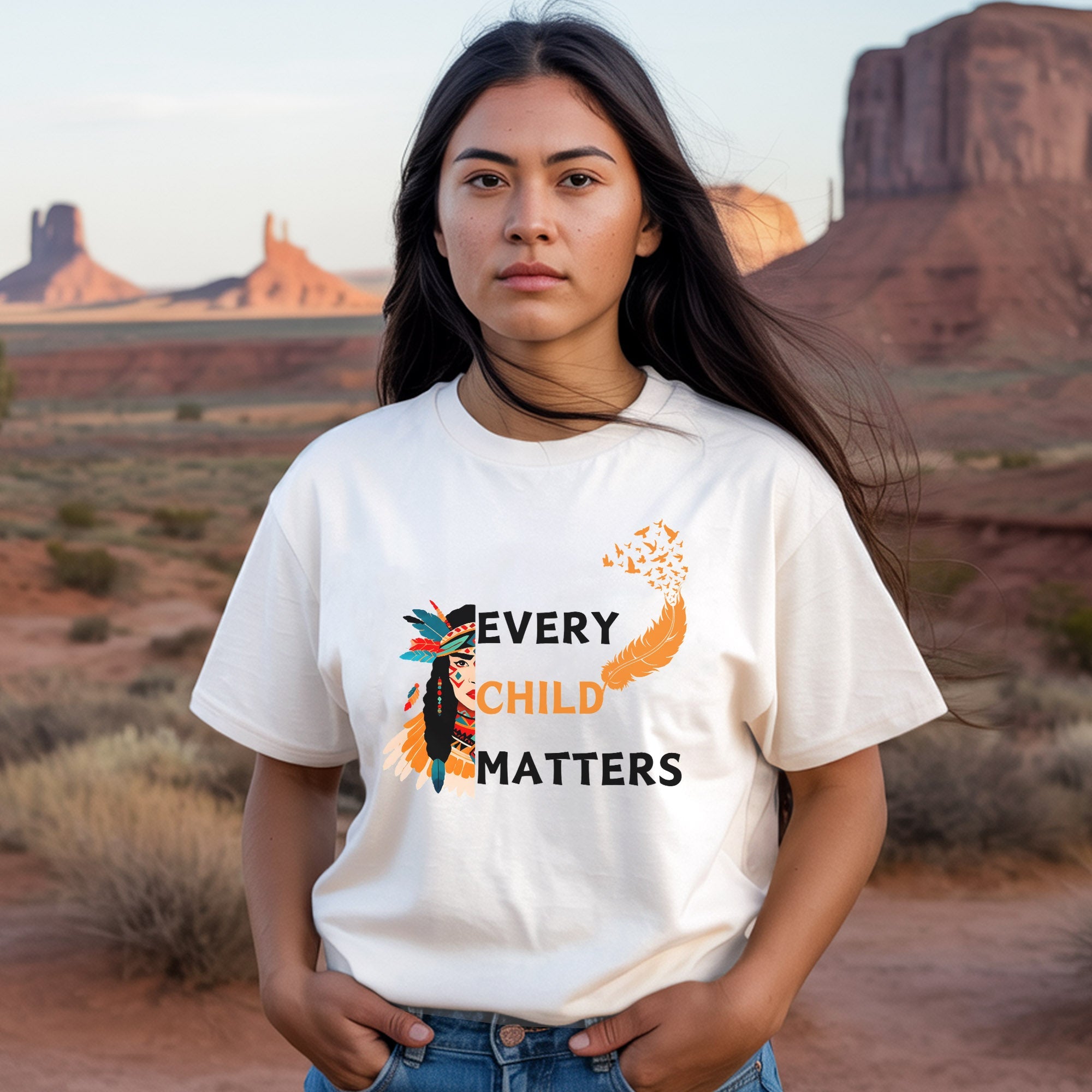 Every Child Matters Native Woman For Orange Shirt Day Unisex T-Shirt/Hoodie/Sweatshirt 268