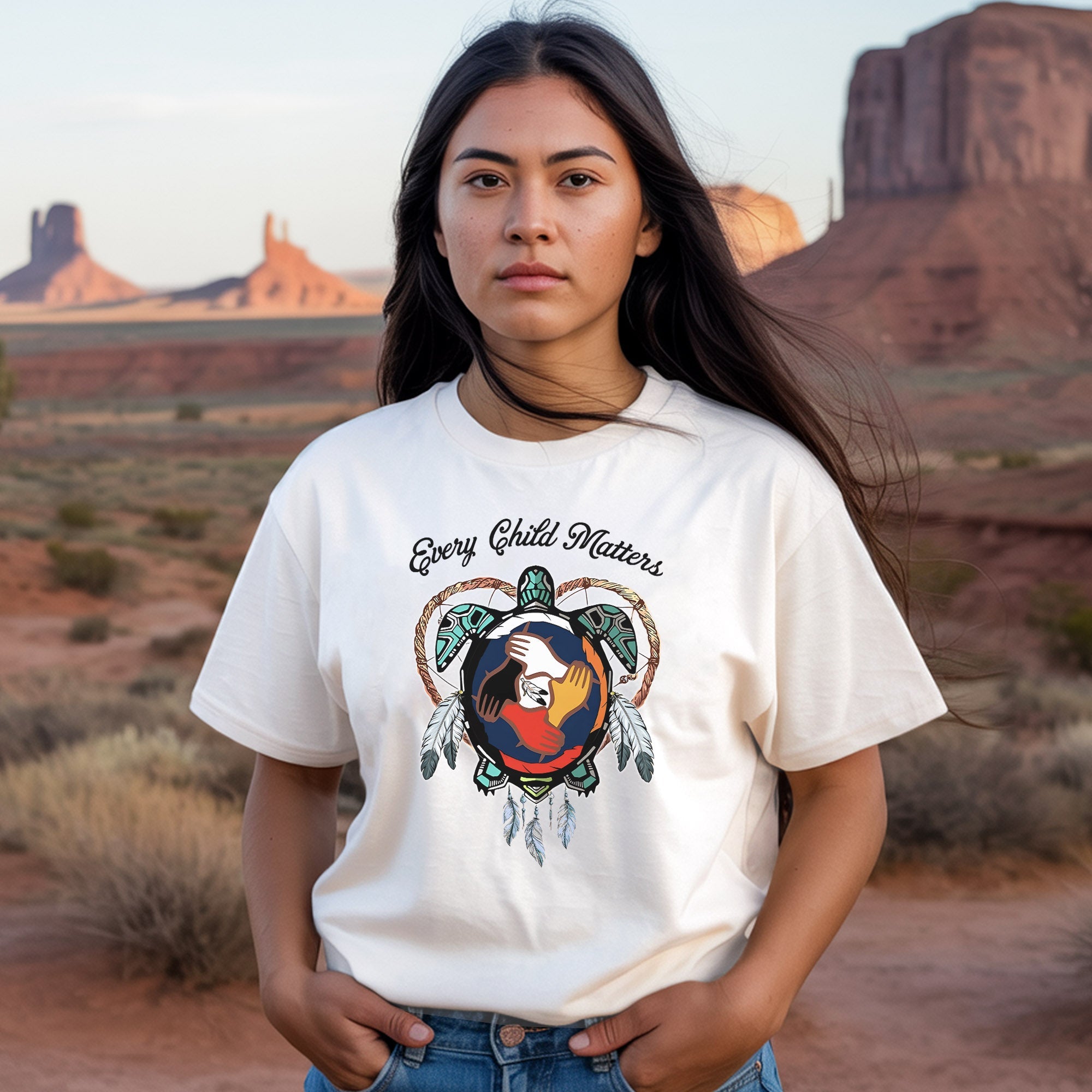 Every Child Matters Turtle Hand Together Native American Unisex T-Shirt/Hoodie/Sweatshirt 278