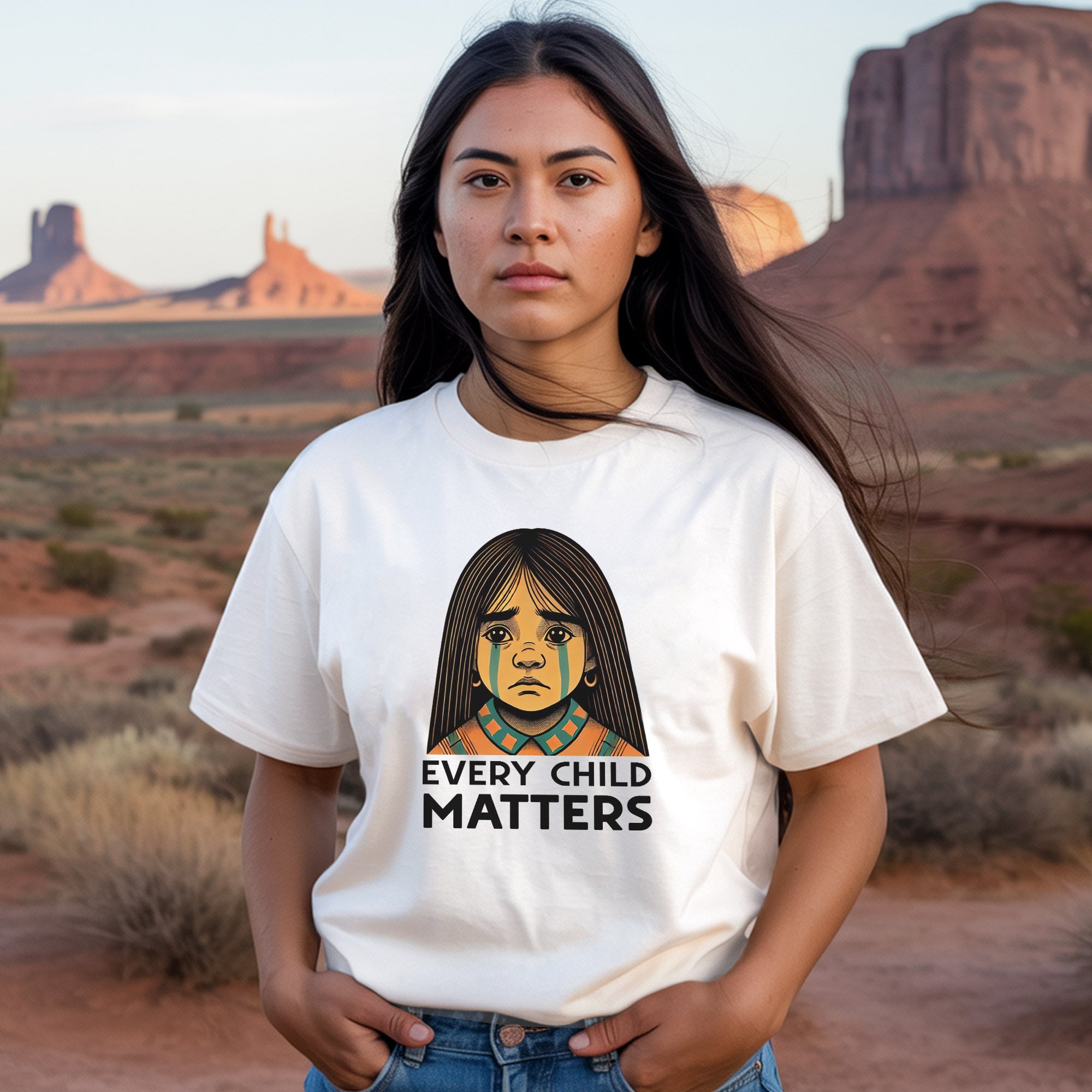 Every Child Matters Native Girl For Orange Shirt Day Unisex T-Shirt/Hoodie/Sweatshirt 286