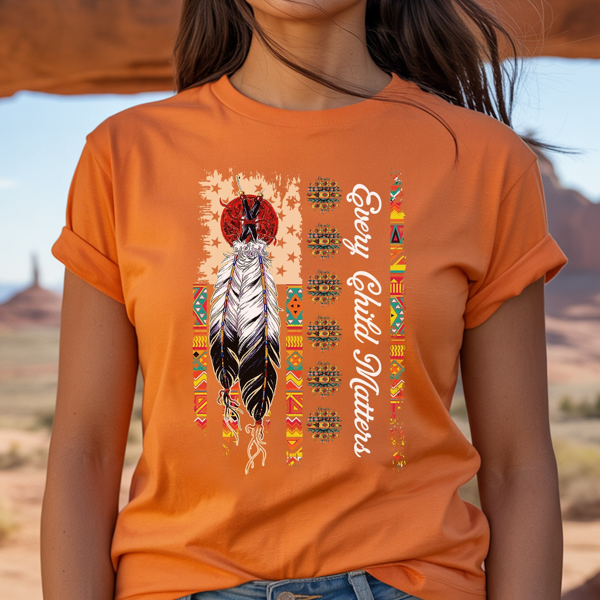 Every Child Matters Feathers For Orange Shirt Day Unisex T-Shirt/Hoodie/Sweatshirt 289