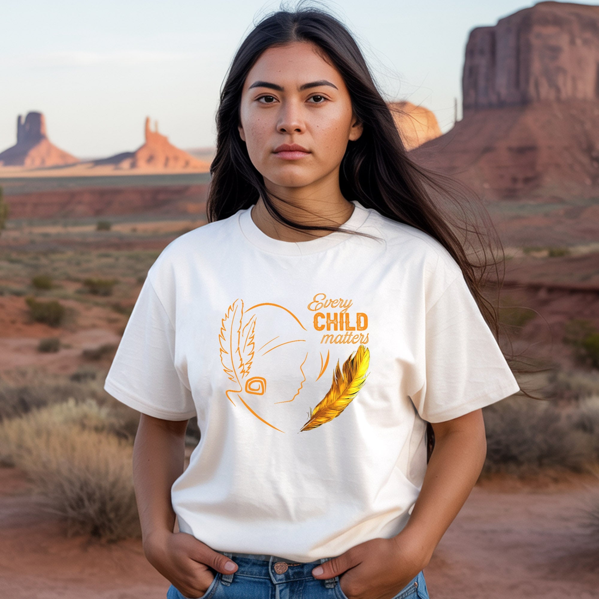 Every Child Matters Native Feather For Orange Shirt Day Unisex T-Shirt/Hoodie/Sweatshirt 290