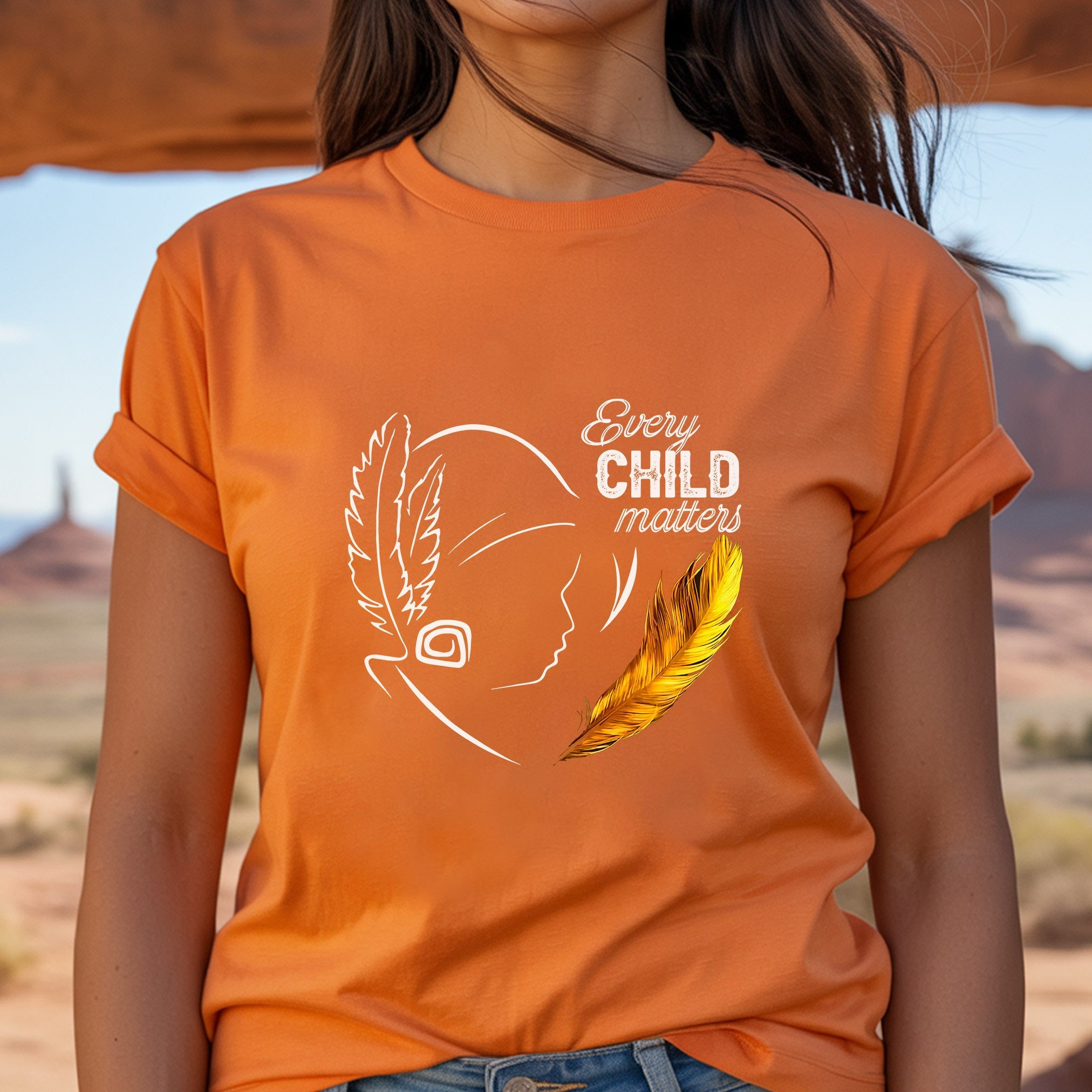 Every Child Matters Native Feather For Orange Shirt Day Unisex T-Shirt/Hoodie/Sweatshirt 290