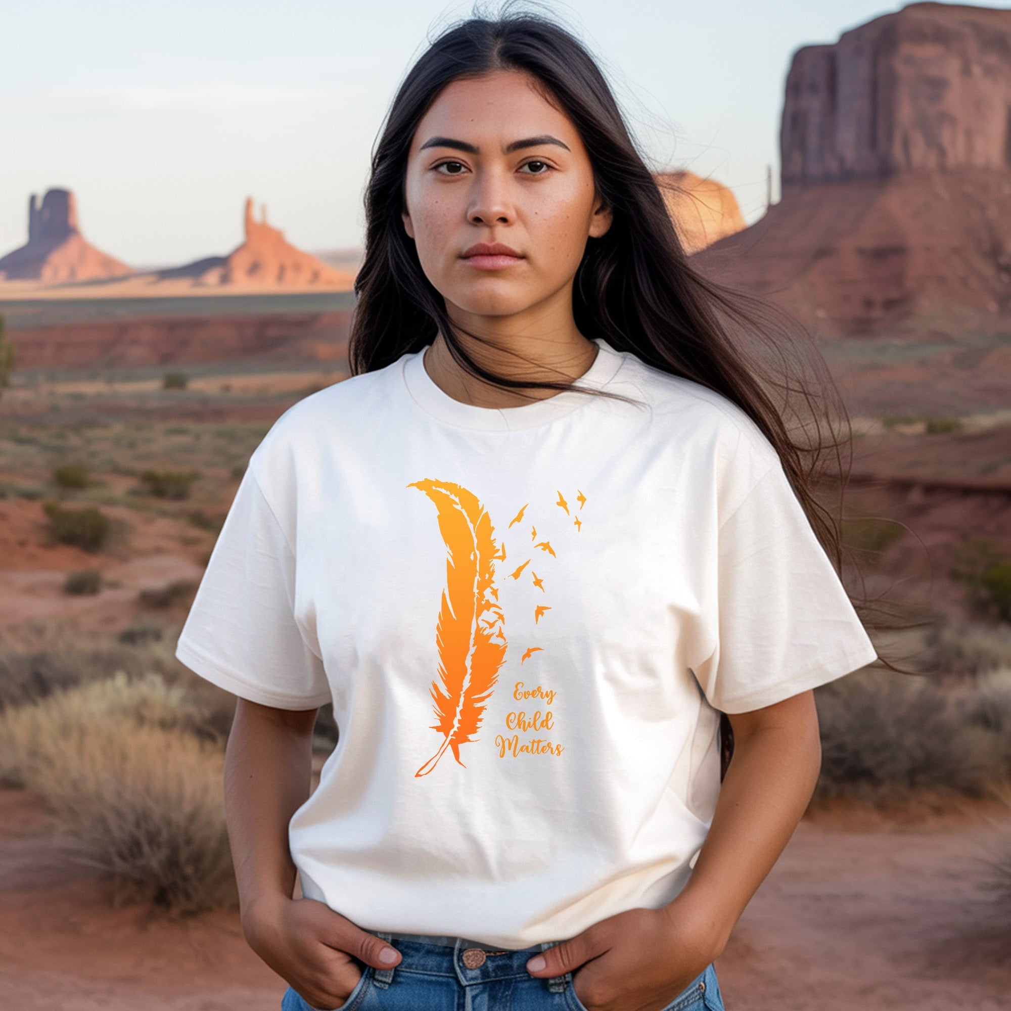 Every Child Matters Bird Feather For Orange Shirt Day Unisex T-Shirt/Hoodie/Sweatshirt 296