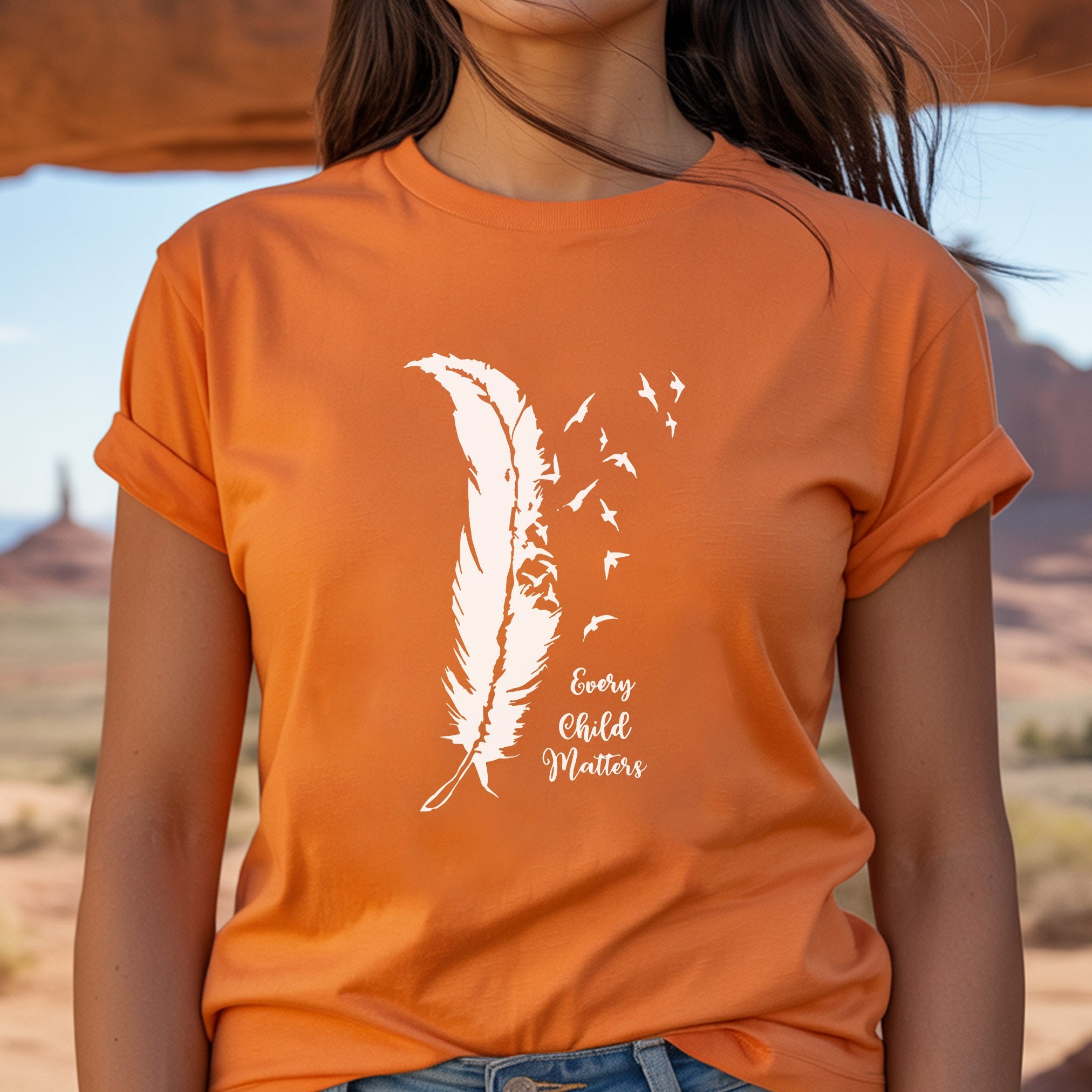 Every Child Matters Bird Feather For Orange Shirt Day Unisex T-Shirt/Hoodie/Sweatshirt 296