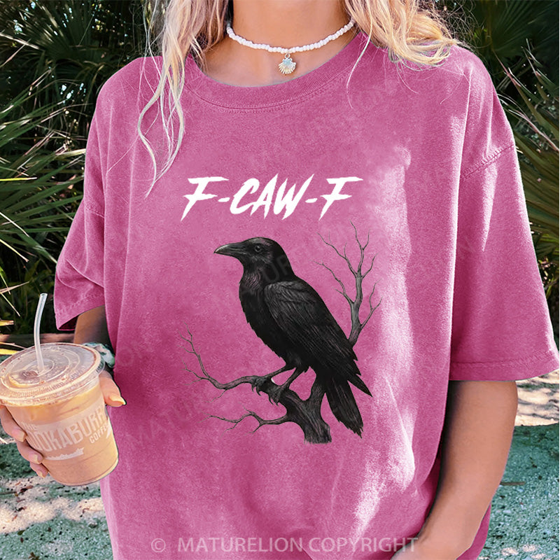 Maturelion Women's T-shirt F-Caw-F DTG Washed T-shirt