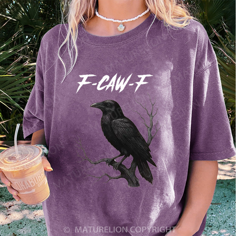 Maturelion Women's T-shirt F-Caw-F DTG Washed T-shirt