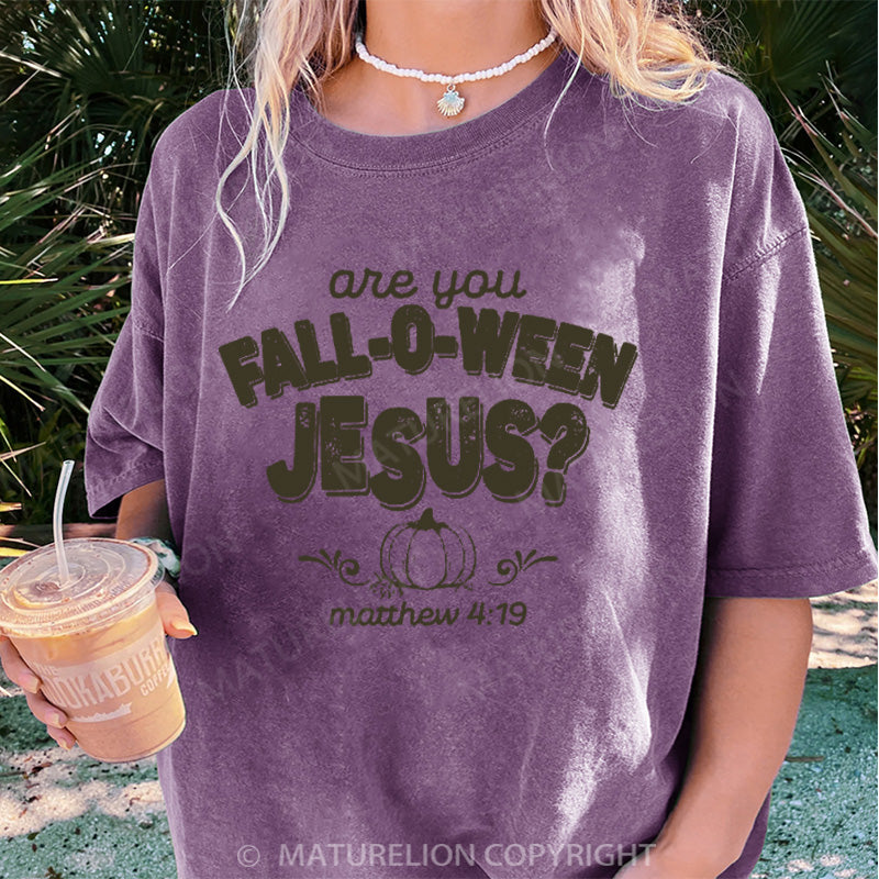 Maturelion Women's T-shirt Fall Religious DTG Washed T-shirt