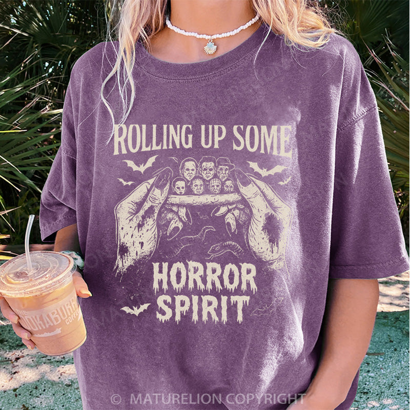 Maturelion Women's T-shirt Rolling Up Some Horror Spirit DTG Washed T-shirt