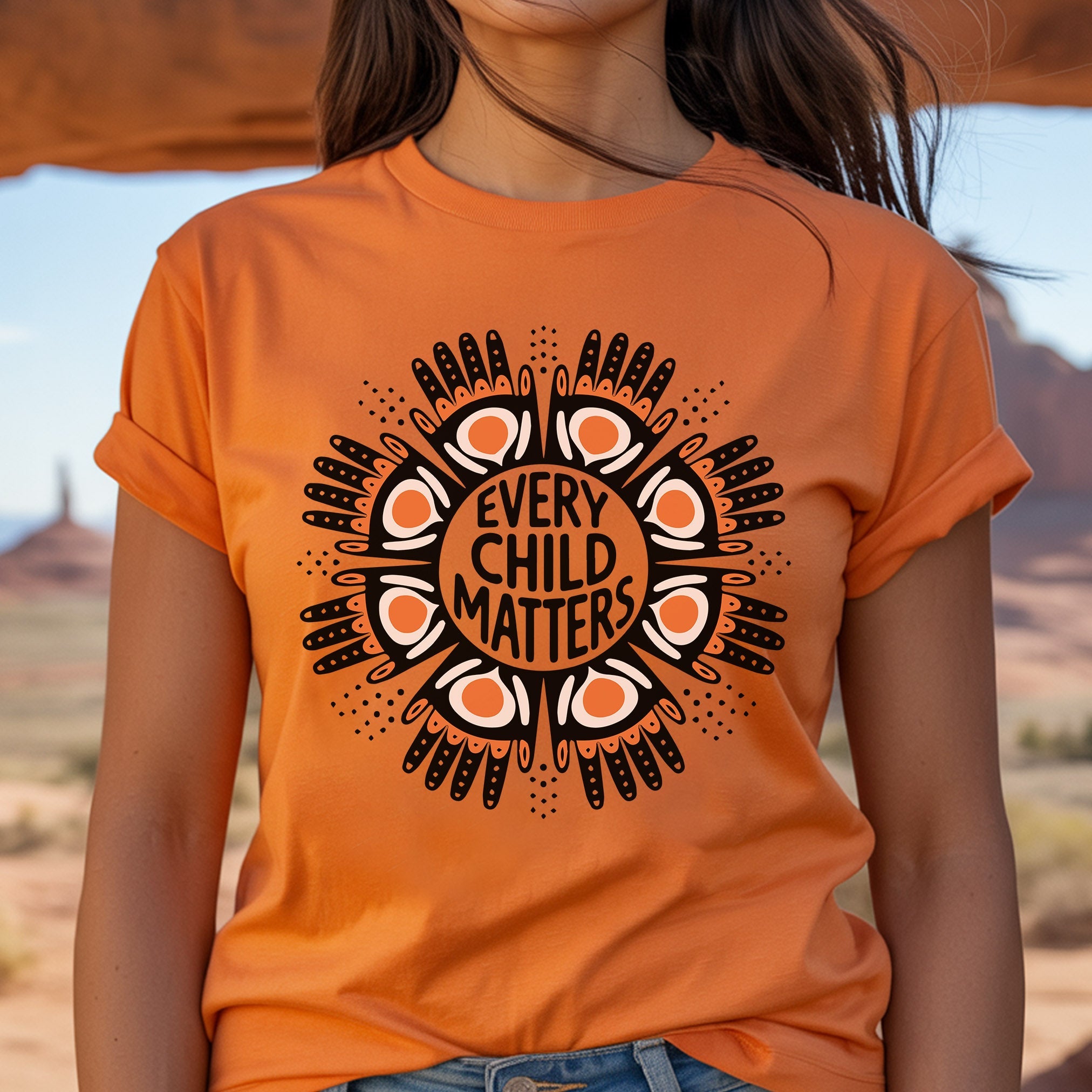 Every Child Matters Indigenous Circle Symbol Design For Orange Shirt Day Unisex T-Shirt/Hoodie/Sweatshirt
