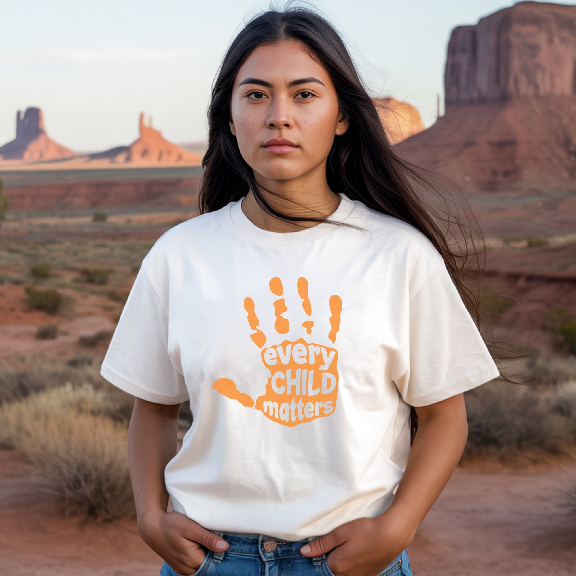 Every Child Matters Bold Handprint For Orange Shirt Day Unisex T-Shirt/Hoodie/Sweatshirt