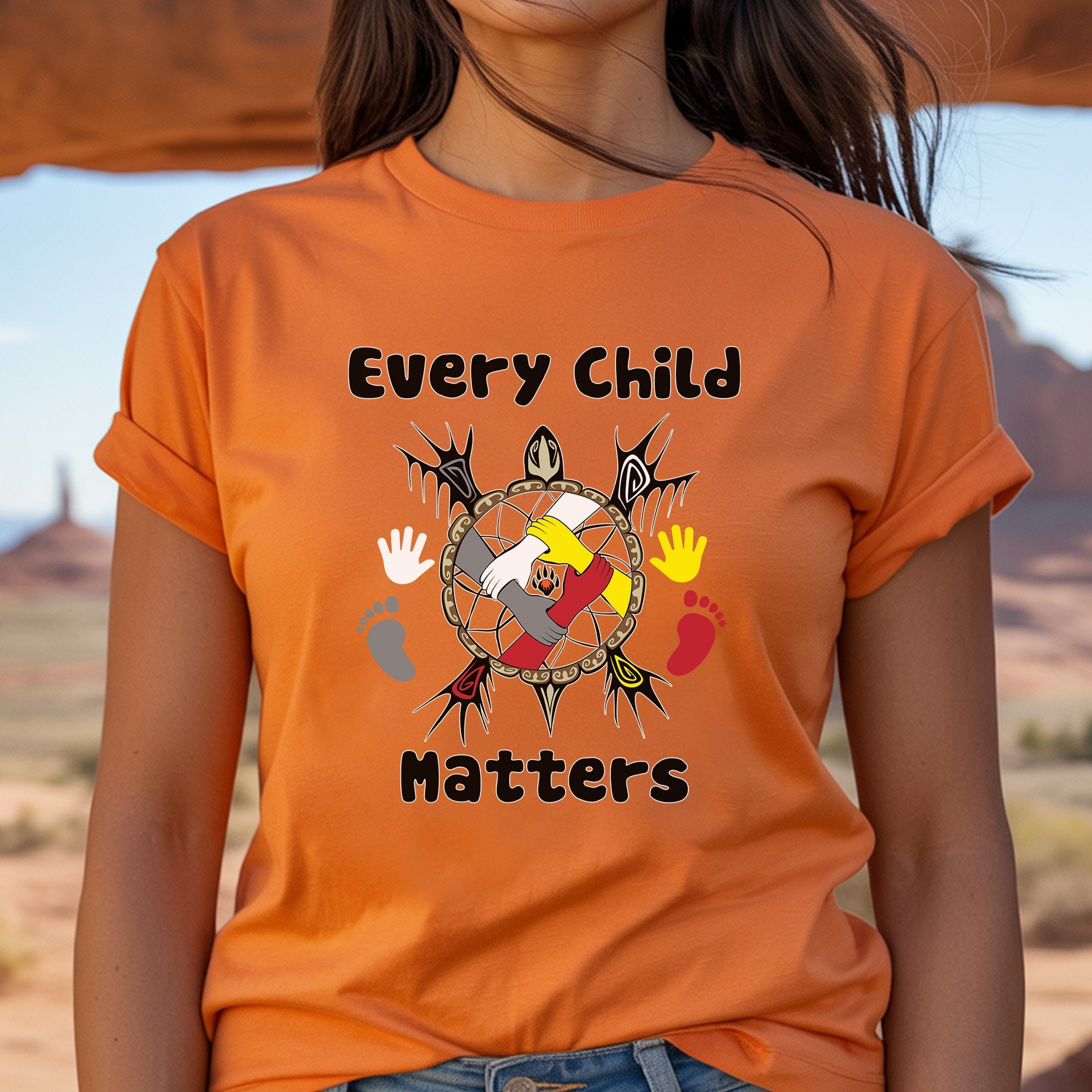 Every Child Matters Unity Hands & Bear Paw Design Unisex T-Shirt/Hoodie/Sweatshirt