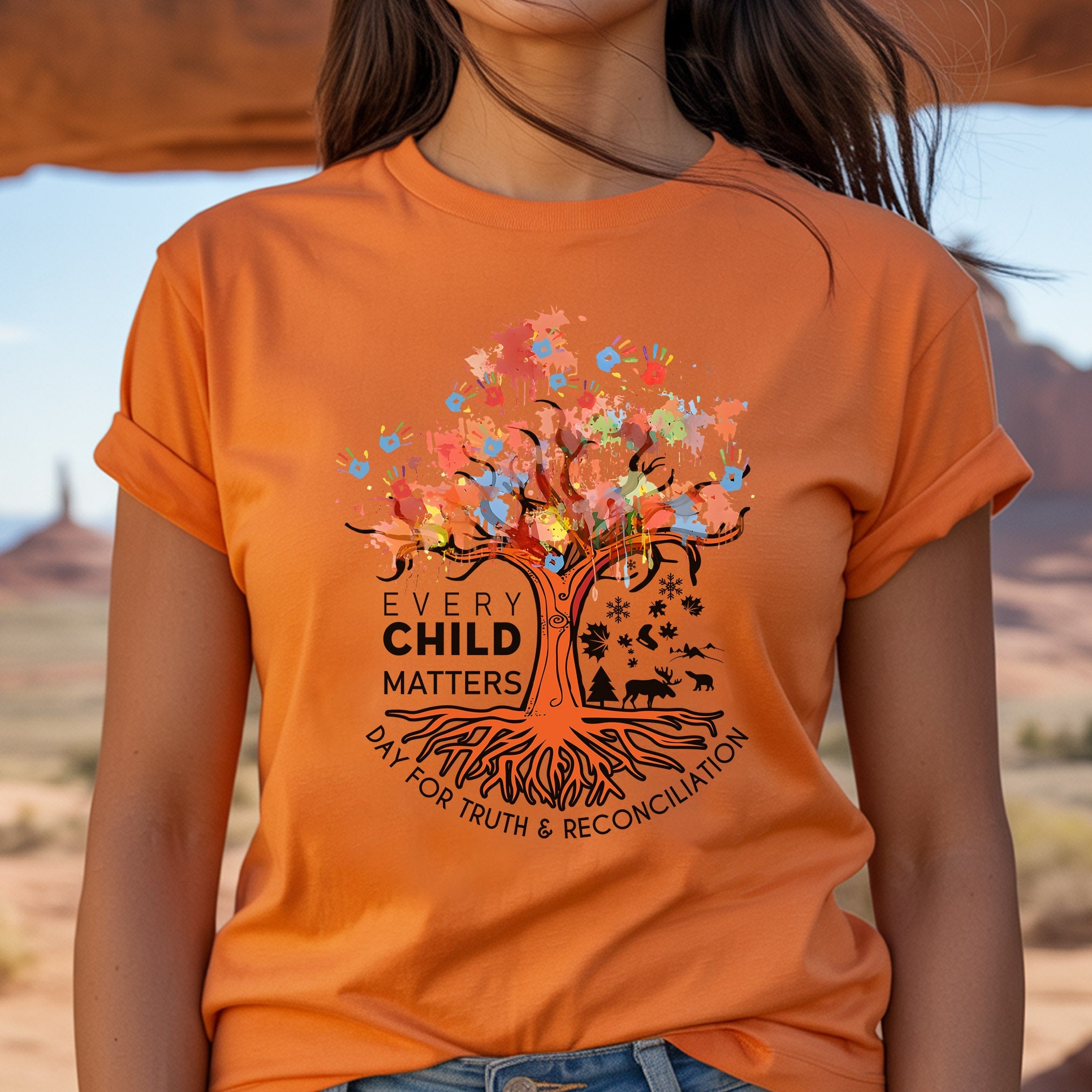 Every Child Matters Tree Of Life, Handprints Of Hope, And Healing Unisex T-Shirt/Hoodie/Sweatshirt