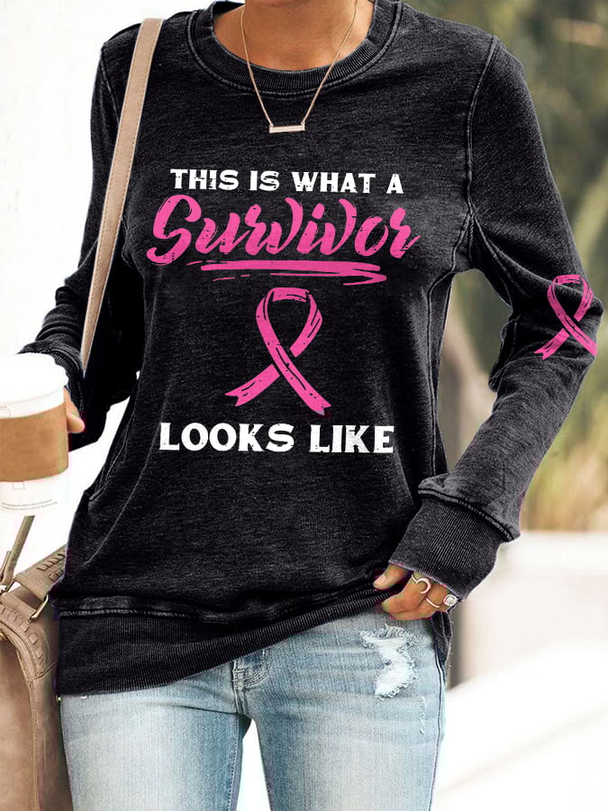 Women's This Is What A Survivor Looks Like Printed Sweatshirt
