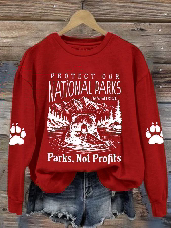 Women's Protect Our National Parks Printed Sweatshirt