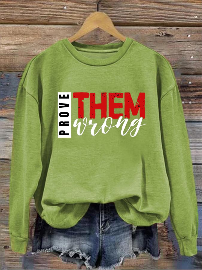 Women'S Casual Letter Print Long-Sleeved Sweatshirt