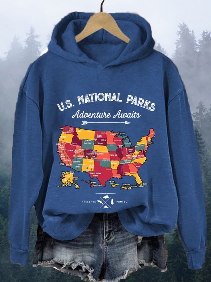 Women's National Parks Explore, Protect, Preserve Printed Sweatshirt