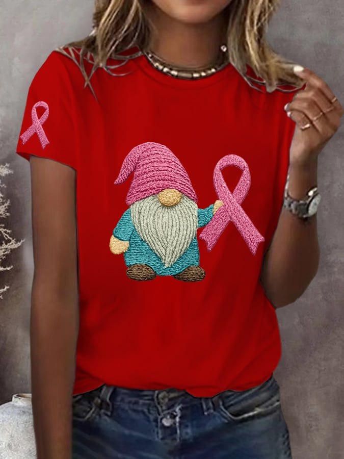Women's Breast Cancer Awareness Graphic Crew Neck T-Shirt