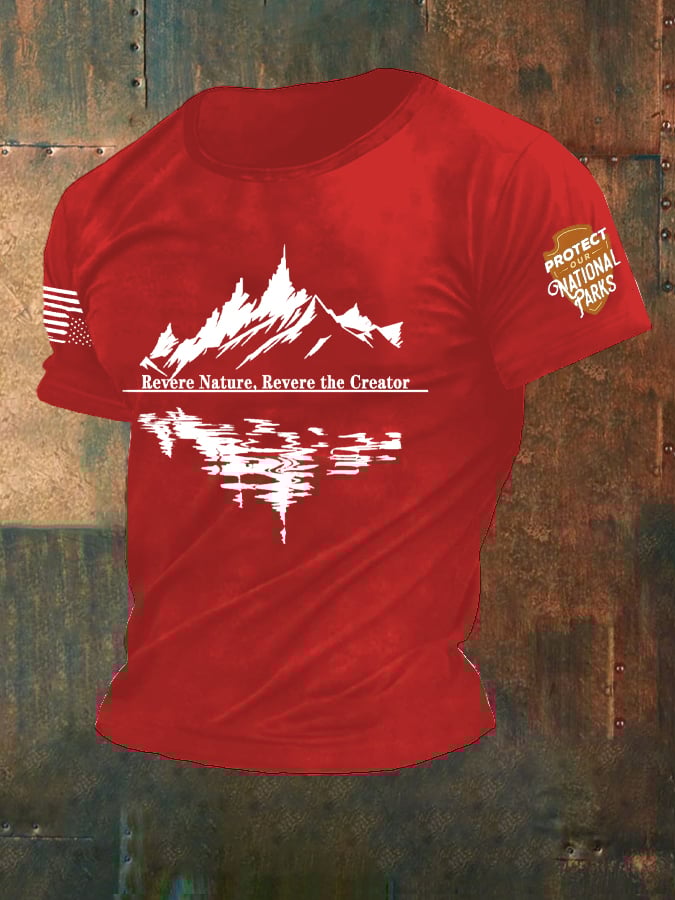 Men's Protect Our National Parks Revere Nature Print T-Shirt