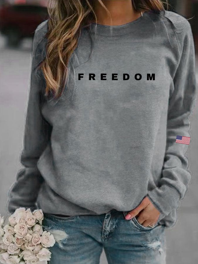 Women's Casual Letter Print Long Sleeve Sweatshirt