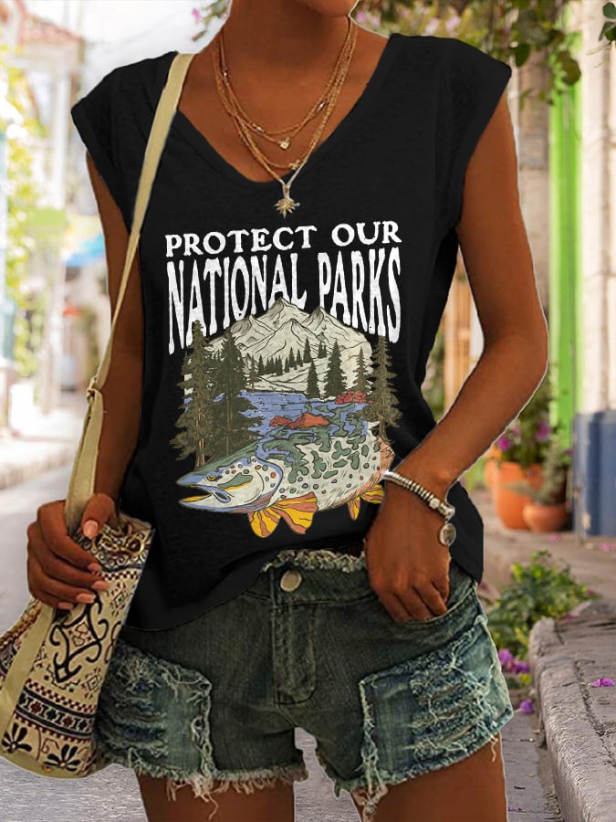 Women's Protect Our National Parks Print Tank Top