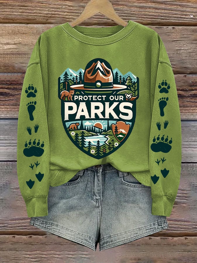 Women's Protect Our National Parks Printed Sweatshirt