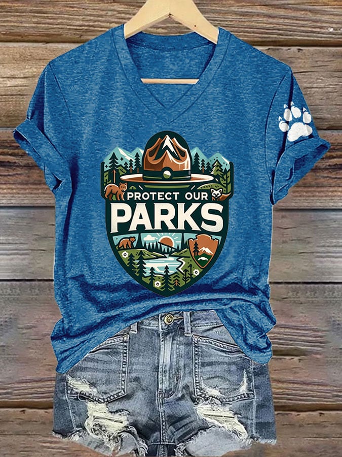 Women's Protect Our National Parks Printed T-Shirt