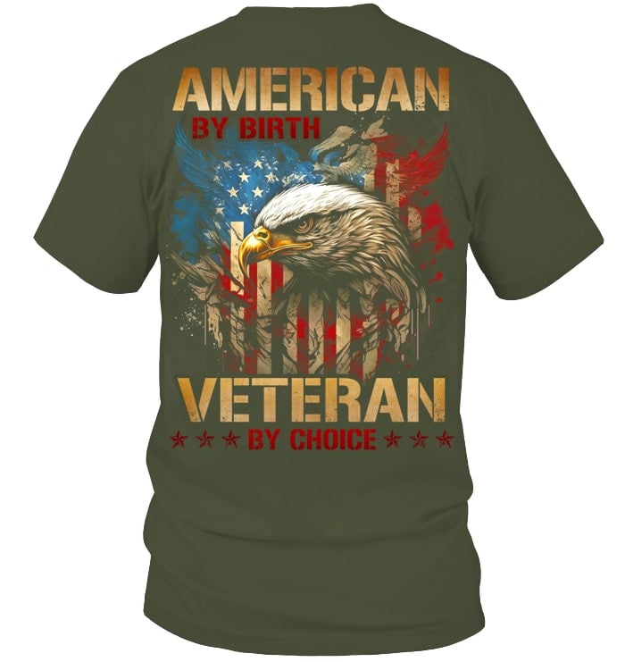 Amercian Veteran Pattern 100&Cotton Print T-Shirt