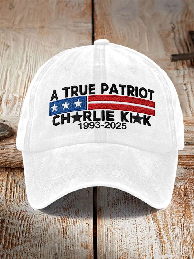 Unisex Commemorative Leader A True Patriot Print Hat
