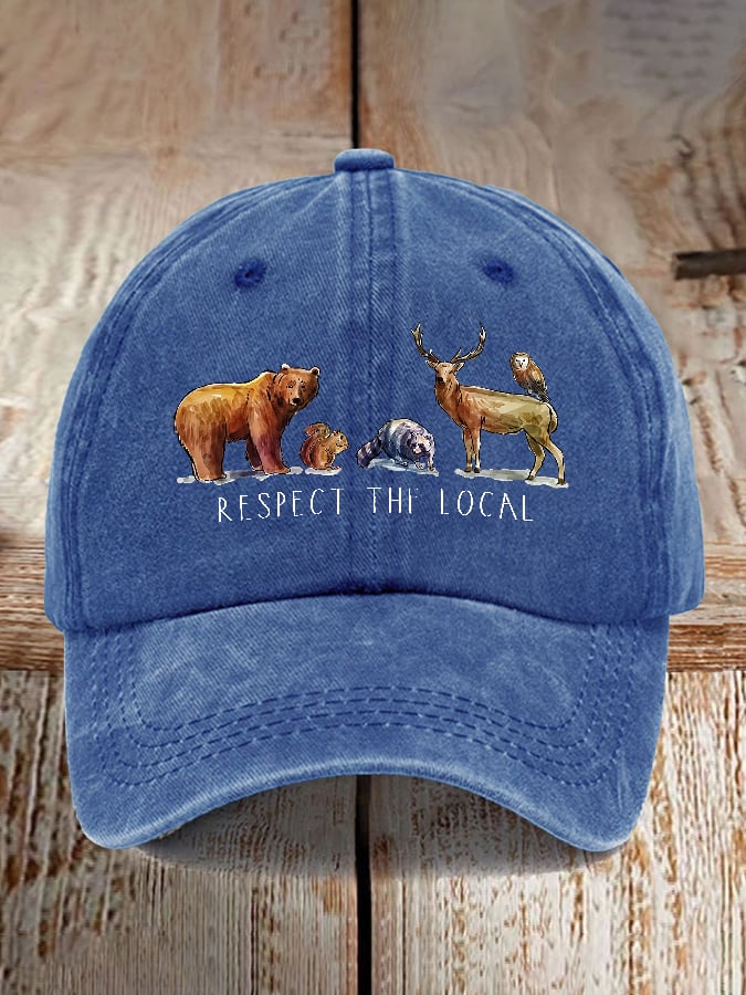 Retro Respect The Local Printed Baseball Cap
