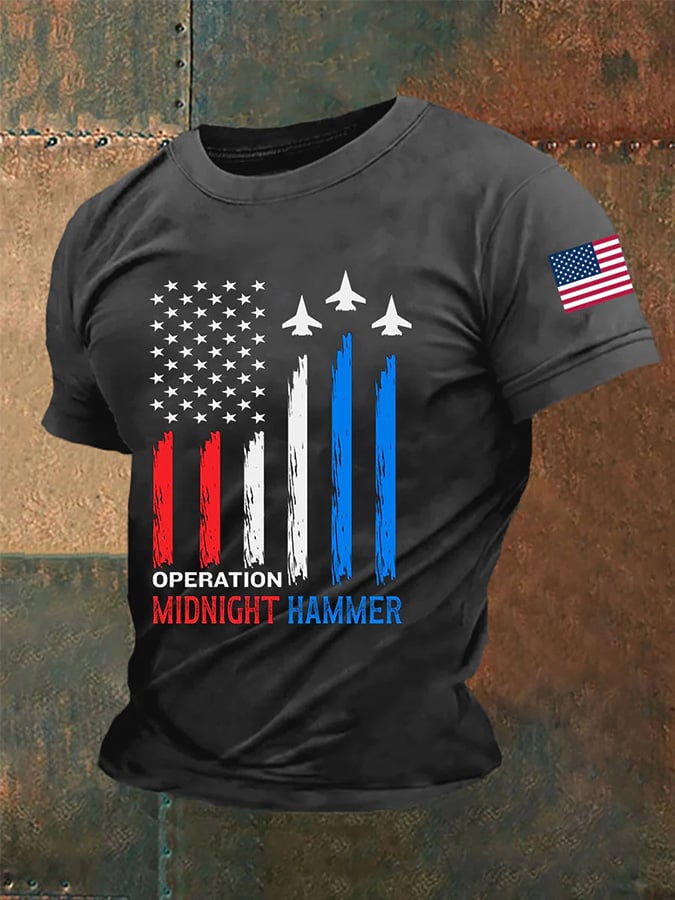 Men's Midnight Hammer B-2 Spirit Print Short Sleeve T-Shirt