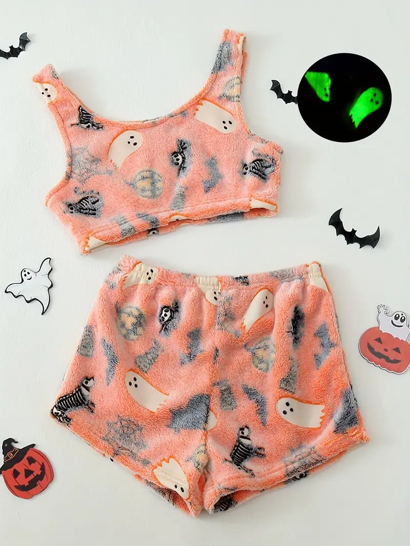 💥Halloween Pre 🎃Halloween vest pajamas set👻