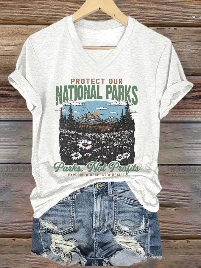 Women's Protect Our National Parks Printed T-shirt