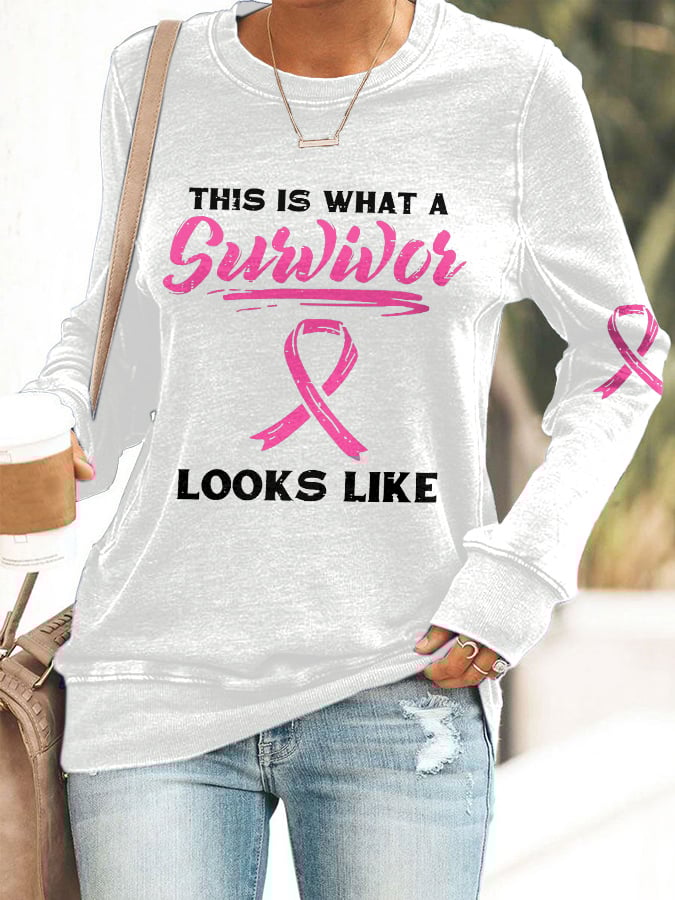Women's This Is What A Survivor Looks Like Printed Sweatshirt