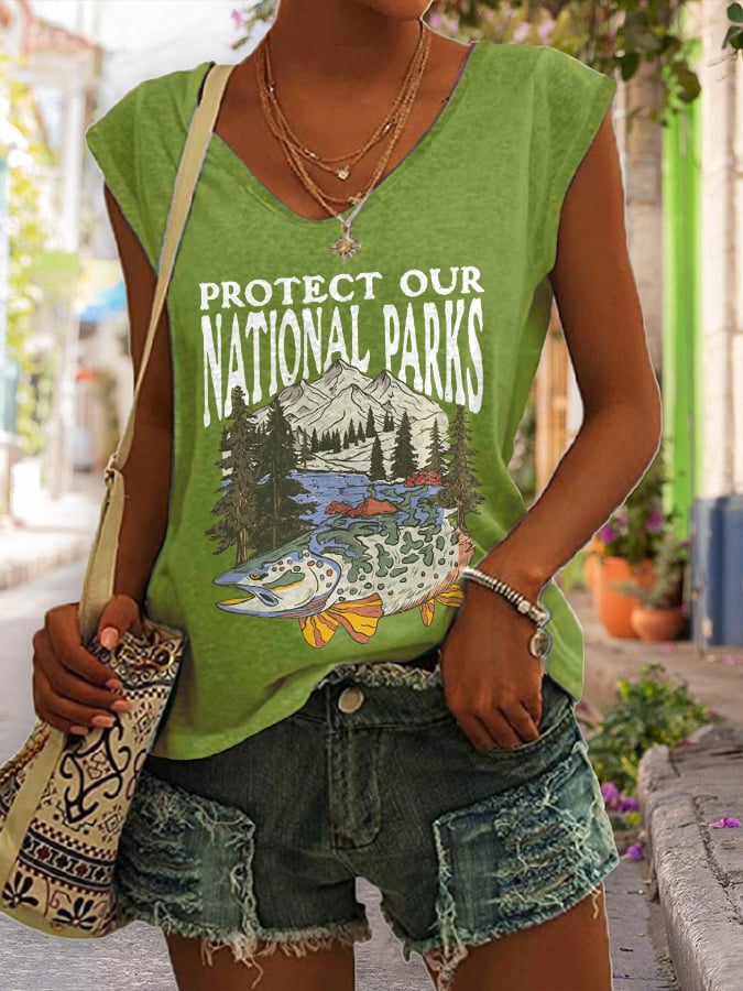 Women's Protect Our National Parks Print Tank Top