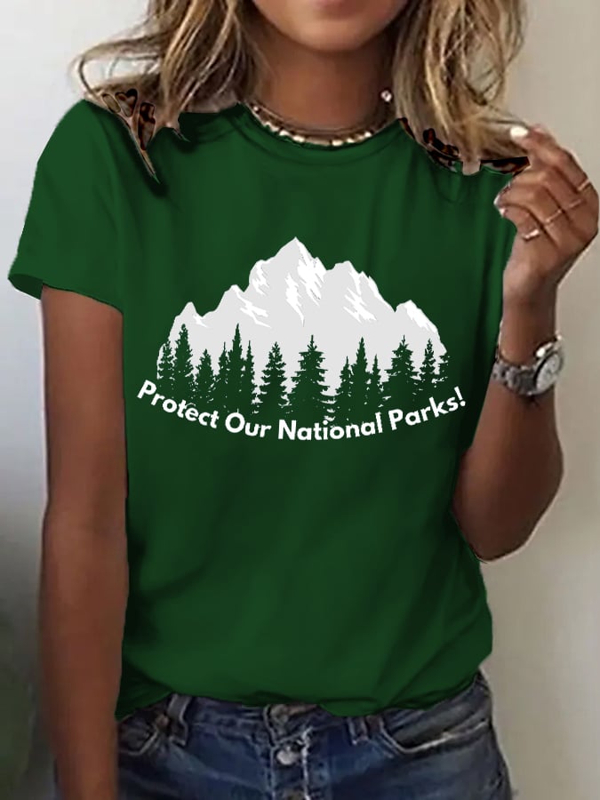 Women's Retro Protect Our National Parks Print T-Shirt