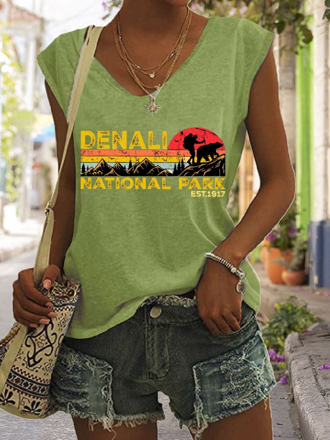 Women's Protect Our National Parks Hot Spot Print Sleeveless Lounge Tank Top